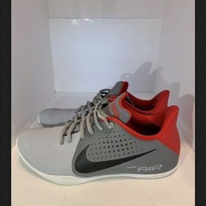 Nike Mens Air Behold Grey/Red Sneakers Size 9.5